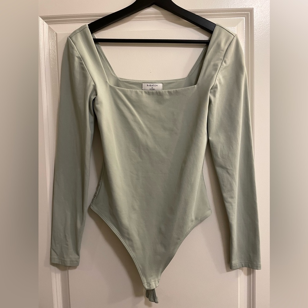 Babaton long-sleeve scooped neck bodysuit